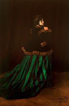 Клод Моне Женщина в зелёном платье Камилла Моне